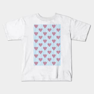 Fine drops with heart shapes Kids T-Shirt